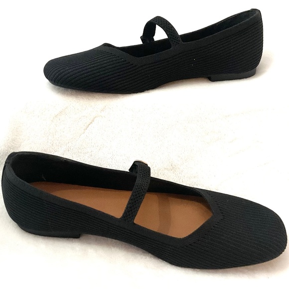 BLACK MIXIT MARY JANE SQUARE TOE BUCKLED SLIP ON BALLET SHOES SIZE 8M - Picture 2 of 14